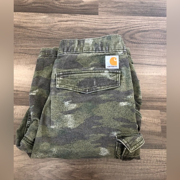 Carhartt Men’s Green Cargo Camo Relaxed Fit Shorts Size 30 - Picture 9 of 15